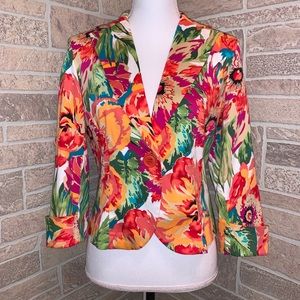 Bandolino Stretch Floral Jacket Blazer